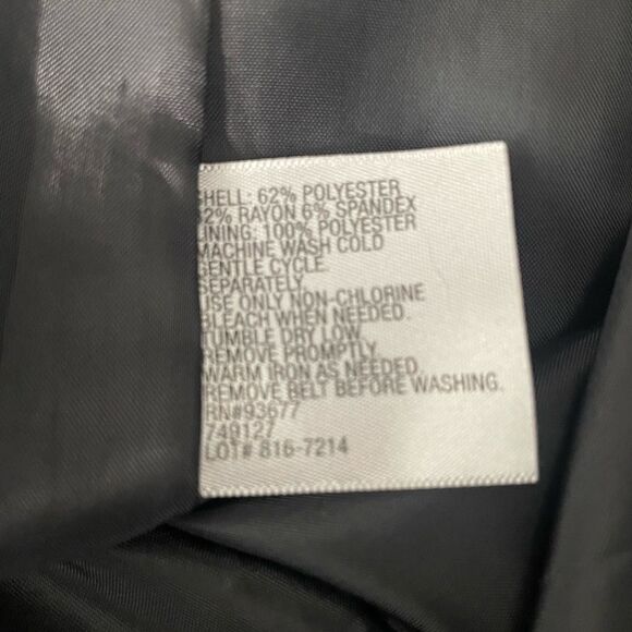 Worthington Black Lined Knee Length Pencil Skirt w/ White Color Block Size 8 - Picture 7 of 8